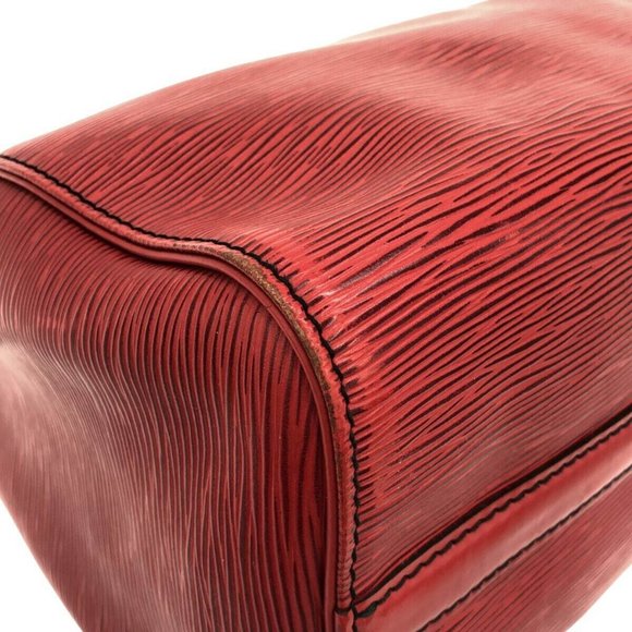 Auth LOUIS VUITTON Speedy 25 Castilian Red Epi V.Handbag - Picture 5 of 13